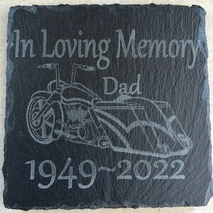 Custom slate coasters.